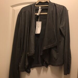 NWT Gray Suede-Like Jacket